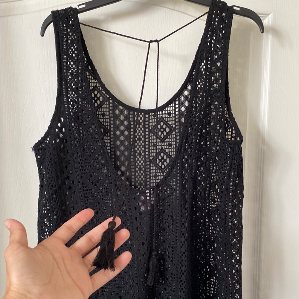 Xhilaration Black Sleeveless Swim Coverup - Picture 6 of 6